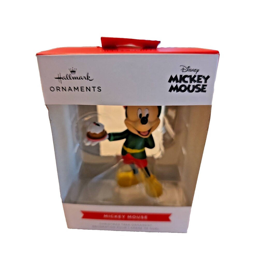Hallmark Disney Mickey Mouse w Treat Christmas Ornament New in Box!